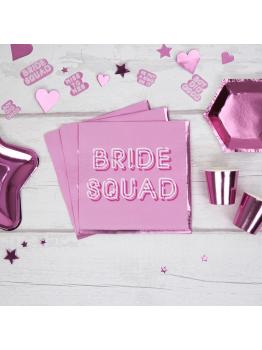 16 servilletas rosas de papel (33x33 cm) - Bride Squad