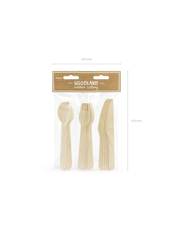 18 cubiertos de madera - Woodland
