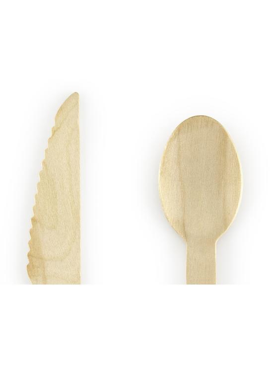 18 cubiertos multicolor pastel de madera - Pastelove Collection