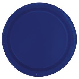 20 platos pequeños azul marino (18 cm) - Línea Colores Básicos