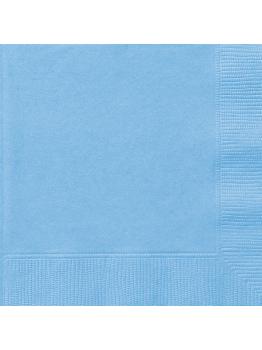 20 servilletas azul cielo (33x33 cm) - Línea Colores Básicos