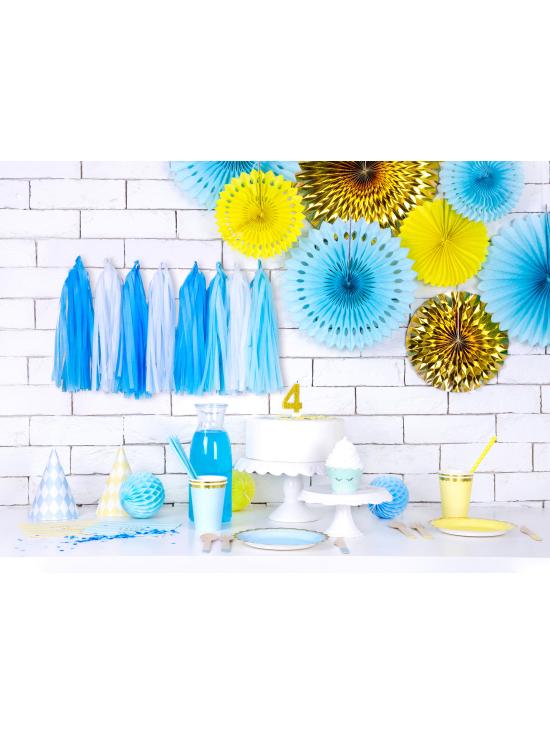 20 servilletas azul pastel con estampado "Live Laugh Love" de papel (33x33 cm) - Yummy