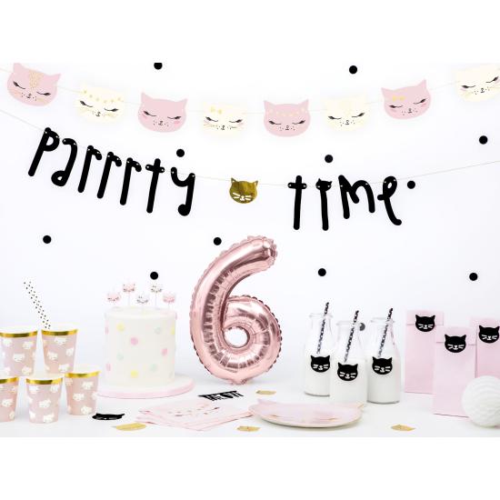 20 servilletas blancas con estampado de gato de papel (33x33 cm) - Meow Party 20 servilletas blancas con estampado de gato de papel (33x33 cm) - Meow Party