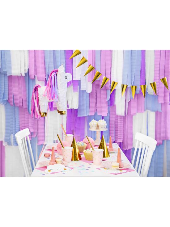 20 servilletas blancas con forma de nube de papel (32x19 cm) - Golden Sky