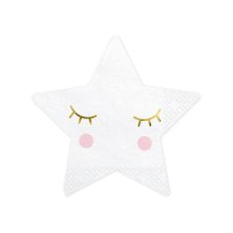 20 servilletas con forma de estrella - Unicorn Collection