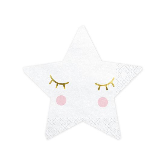 20 servilletas con forma de estrella - Unicorn Collection