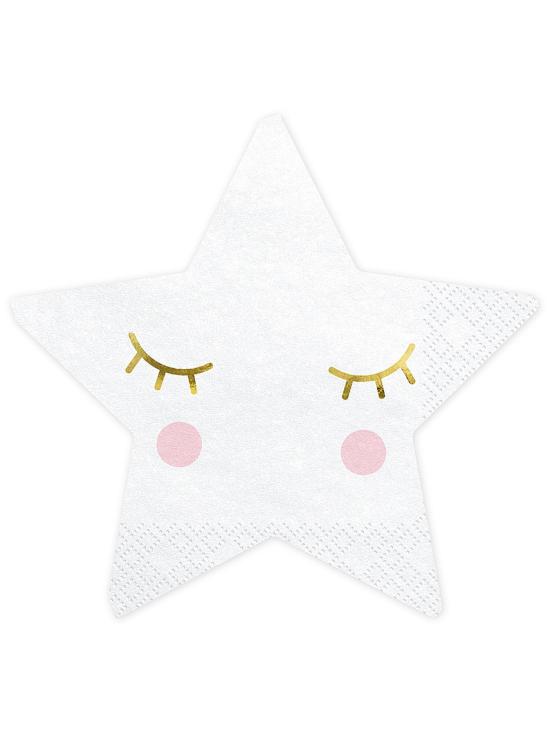 20 servilletas con forma de estrella - Unicorn Collection