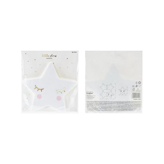 20 servilletas con forma de estrella - Unicorn Collection