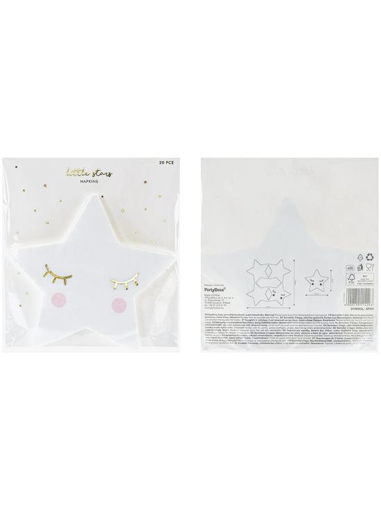 20 servilletas con forma de estrella - Unicorn Collection