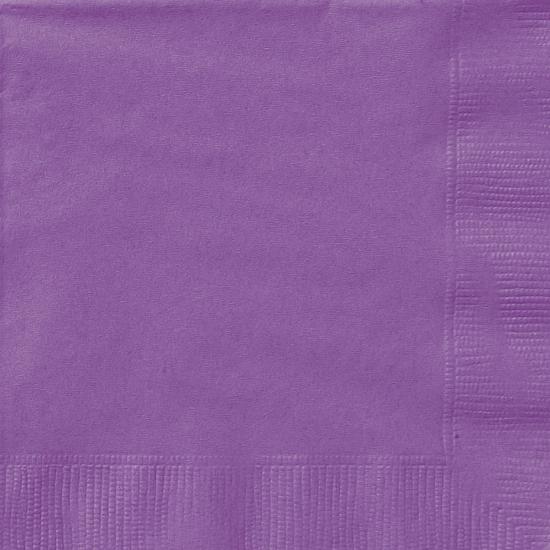 20 servilletas moradas (33x33 cm) - Línea Colores Básicos