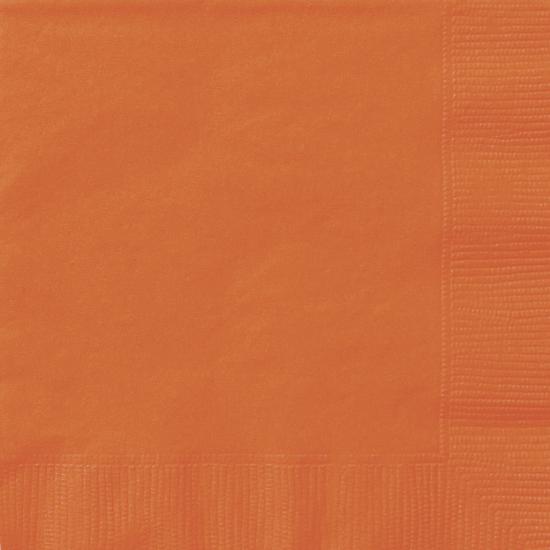 20 servilletas naranjas (33x33 cm) - Línea Colores Básicos