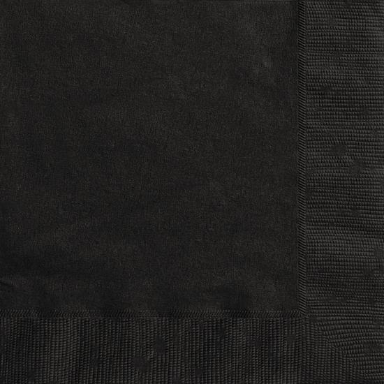 20 servilletas negras (33x33 cm) - Línea Colores Básicos