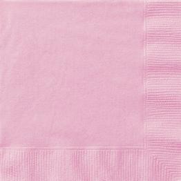20 servilletas rosa claro (33x33 cm) - Línea Colores Básicos