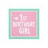 20 servilletas rosas "1st Birthday Girl" de papel (33x33 cm) - 1st Birthday