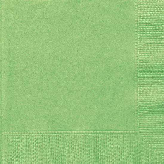 20 servilletas verde lima (33x33 cm) - Línea Colores Básicos