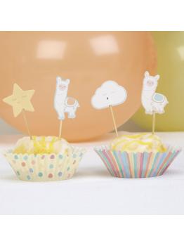 20 toppers decorativos con formas variadas