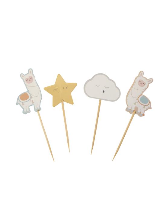 20 toppers decorativos con formas variadas