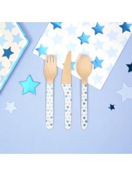 24 cubiertos de madera - Blue Star