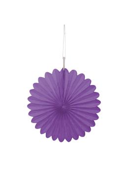 3 Abanicos de papel decorativos morados (15,2 cm) - Línea Colores Básicos