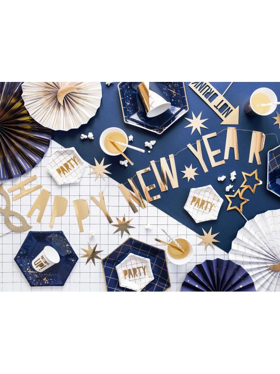 4 abanicos de papel decorativos blancos
