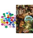 50 Diamantes Decorativos Multicoloridos (1,5 cm) - Acessórios para Festas e Eventos