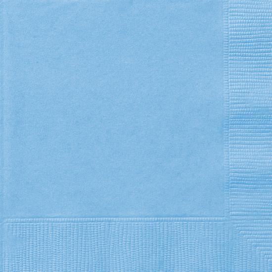 50 servilletas azul cielo (33x33 cm) - Línea Colores Básicos