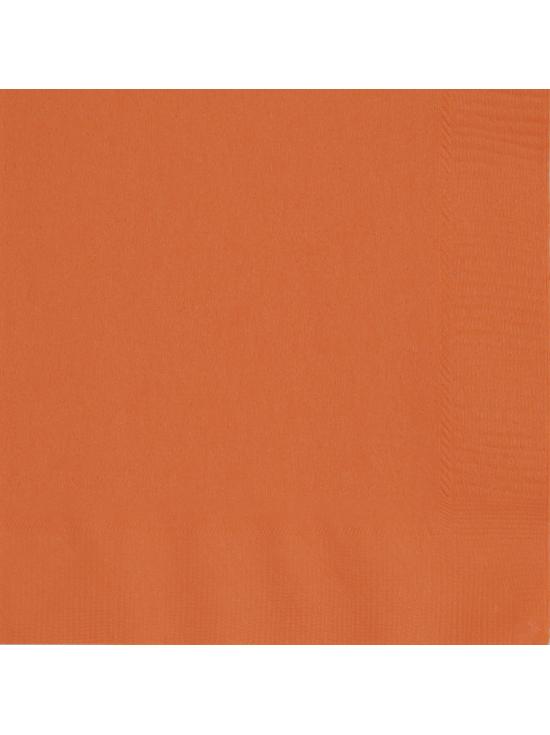 50 servilletas naranjas (33x33 cm) - Línea Colores Básicos