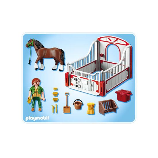 5108 Shire com estábulo vermelho e cinza PLAYMOBIL