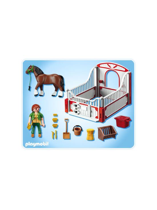 5108 Shire com estábulo vermelho e cinza PLAYMOBIL