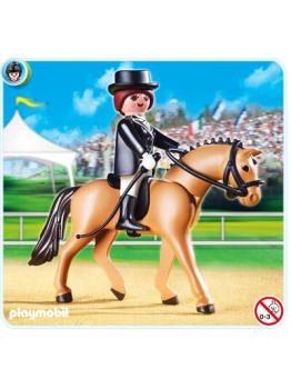 5111 Caballo de Deporte Alemán con Establo Verde y Beis PLAYMOBI