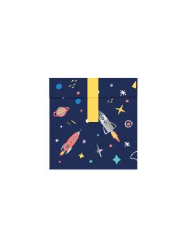 6 bolsas estampado multicolor de espacio de papel - Space Party