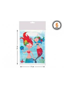 6 sacolas de presente da Pequena Sereia