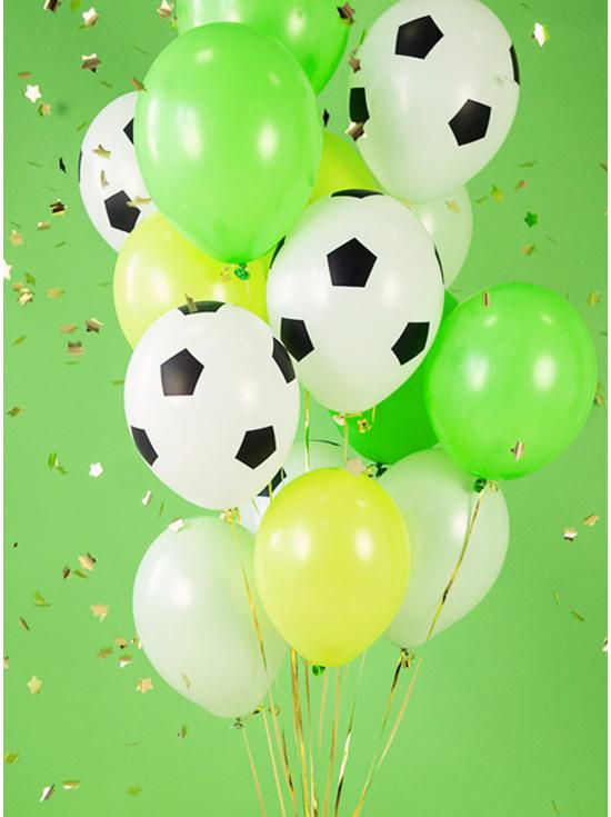 6 globos balón de fútbol (30 cm)