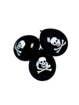 6 Globos Calavera 25 cms