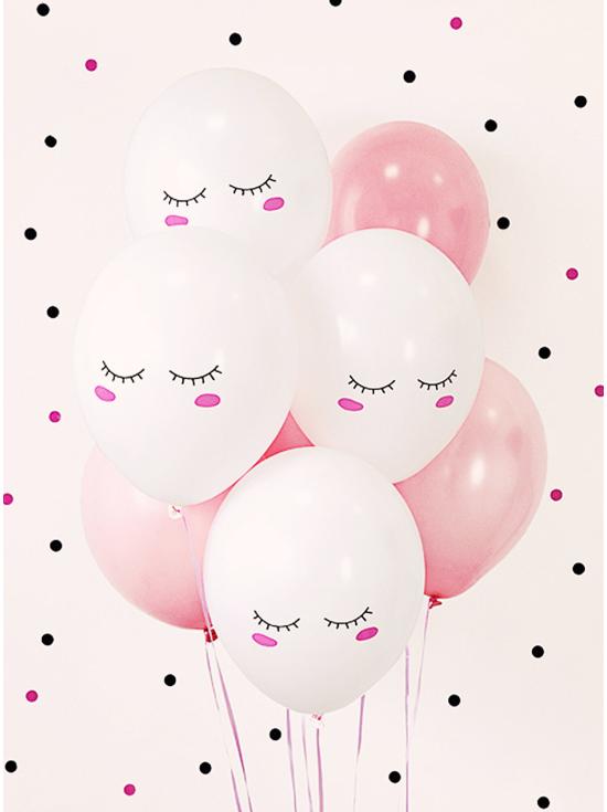 6 globos extra resistentes Smiley unicornio (30 cm)