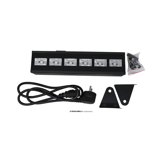 6 Leds Luz negra uv para interior de 6x3 w 6 Leds Luz negra uv para interior de 6x3 w