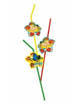 6 palhas de praia havaianas de 24cm