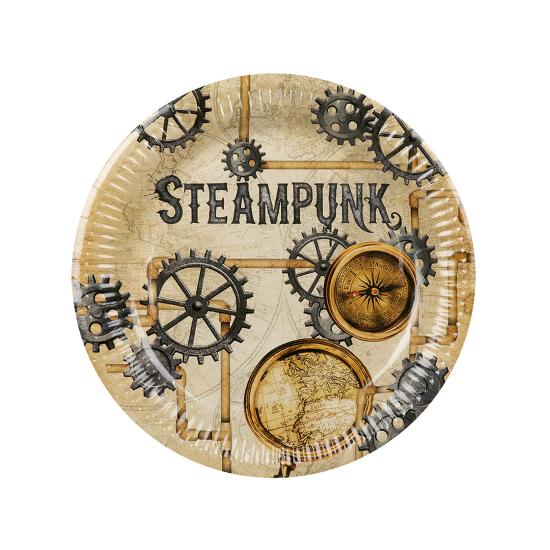 6 platos Steampunk marrón (23 cm) - Steampunk Collection 6 platos Steampunk marrón (23 cm) - Steampunk Collection