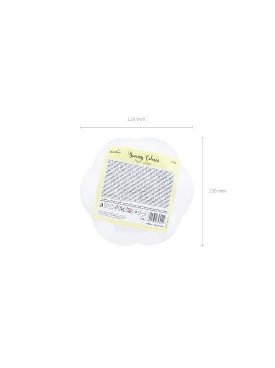 6 platos amarillo pastel con borde dorado "Always be positive" de papel (13 cm) - Yummy