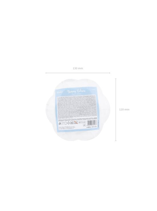 6 platos azules pastel con borde dorado "Live, Laugh, Love" de papel (13 cm) - Yummy