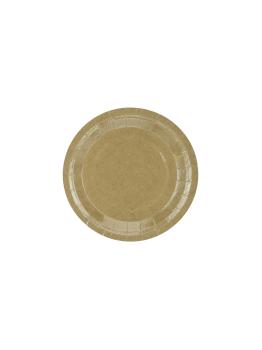 6 platos de papel Kraft - Natural Wedding (18 cm)