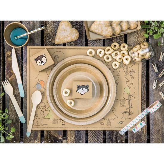 6 platos de papel Kraft - Natural Wedding (18 cm) 6 platos de papel Kraft - Natural Wedding (18 cm)