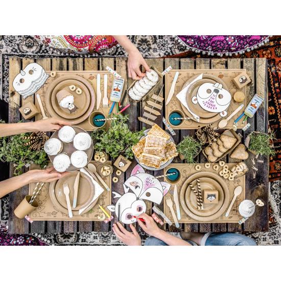 6 platos de papel Kraft - Natural Wedding (18 cm) 6 platos de papel Kraft - Natural Wedding (18 cm)