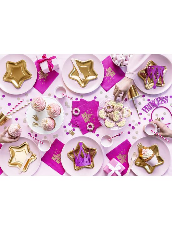 6 platos dorados con forma de estrella de papel (18 cm) - New Year’s Eve & Carnival