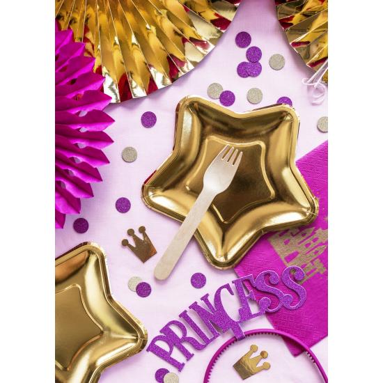 6 platos dorados con forma de estrella de papel (18 cm) - New Year’s Eve & Carnival 6 platos dorados con forma de estrella de papel (18 cm) - New Year’s Eve & Carnival
