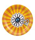 6 pratos Hippie 23cm