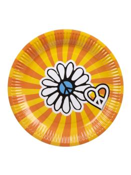 6 pratos Hippie 23cm