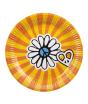 6 pratos Hippie 23cm
