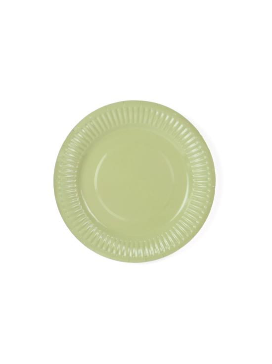 6 platos multicolor de papel (18 cm) - Pastelove