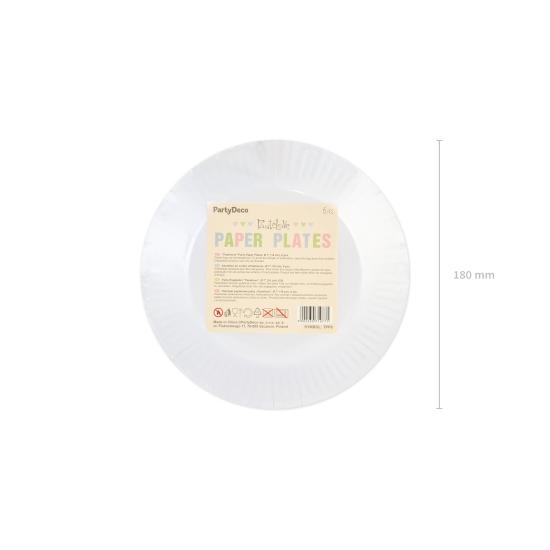 6 platos multicolor de papel (18 cm) - Pastelove 6 platos multicolor de papel (18 cm) - Pastelove